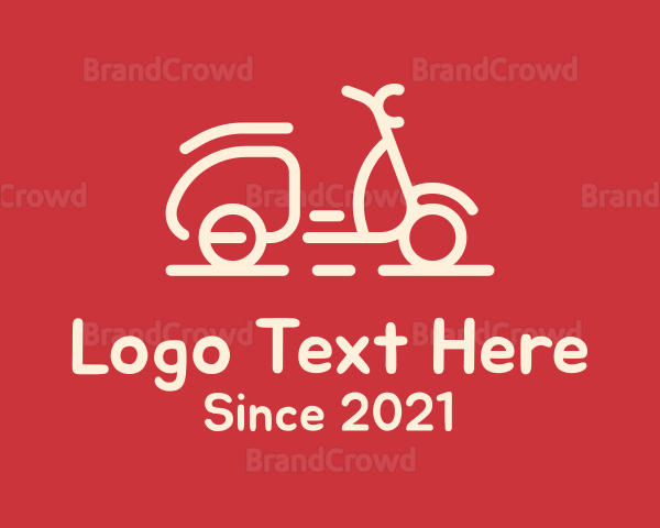 Beige Scooter Ride Logo