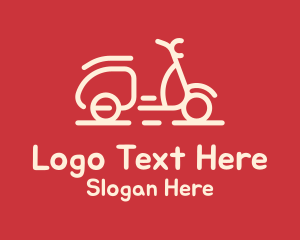 Beige Scooter Ride Logo