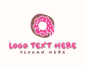 Snack - Doughnut Icing Letter O logo design