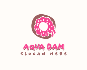 Doughnut Icing Letter O logo design