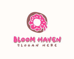 Doughnut Icing Letter O logo design