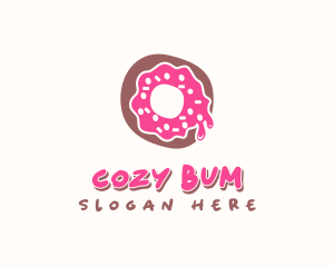 Doughnut Icing Letter O logo design