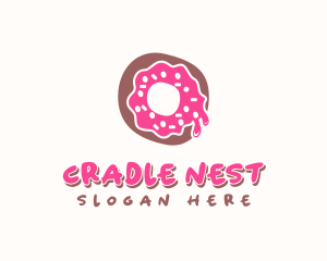 Doughnut Icing Letter O logo design