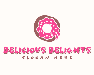 Doughnut Icing Letter O logo design