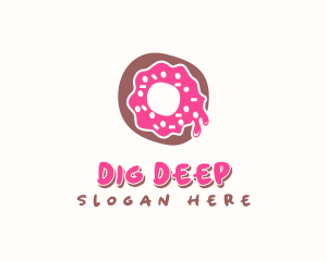 Doughnut Icing Letter O logo design