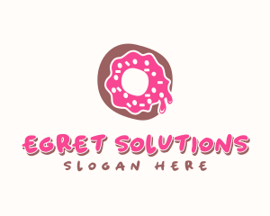 Doughnut Icing Letter O logo design