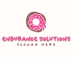 Doughnut Icing Letter O logo design