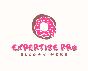 Doughnut Icing Letter O logo design