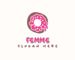 Doughnut Icing Letter O logo design