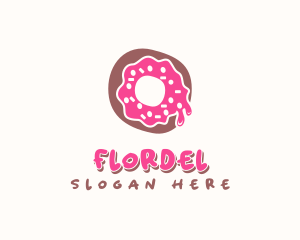 Doughnut Icing Letter O logo design