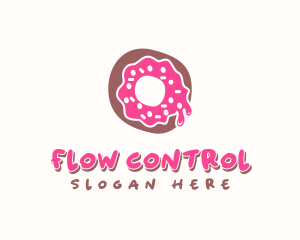 Doughnut Icing Letter O logo design