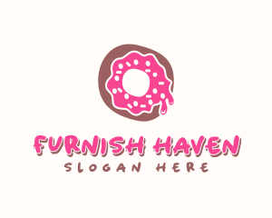 Doughnut Icing Letter O logo design