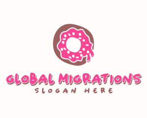 Doughnut Icing Letter O logo design