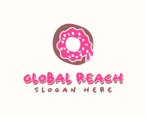 Doughnut Icing Letter O logo design