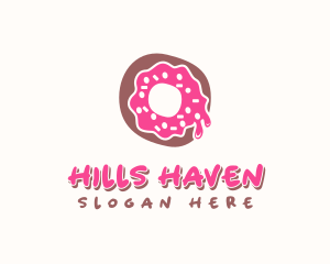 Doughnut Icing Letter O logo design