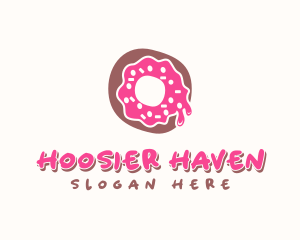 Doughnut Icing Letter O logo design