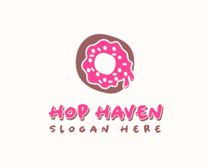 Doughnut Icing Letter O logo design