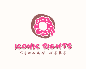 Doughnut Icing Letter O logo design