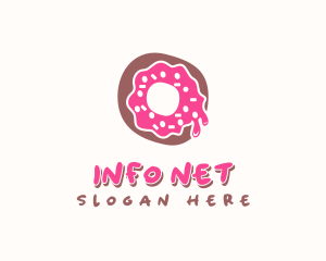 Doughnut Icing Letter O logo design