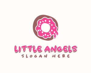 Doughnut Icing Letter O logo design