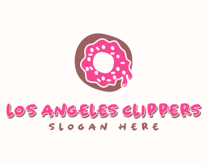 Donut - Doughnut Icing Letter O logo design