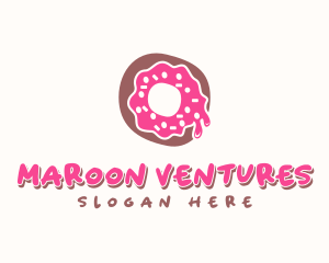 Doughnut Icing Letter O logo design