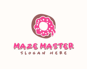 Doughnut Icing Letter O logo design