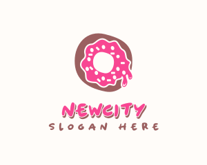 Doughnut Icing Letter O logo design