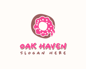 Doughnut Icing Letter O logo design