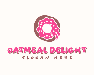 Doughnut Icing Letter O logo design