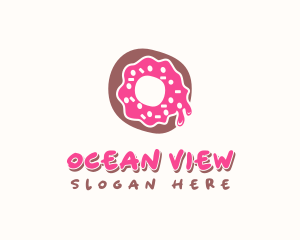 Doughnut Icing Letter O logo design