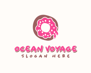 Doughnut Icing Letter O logo design