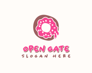 Doughnut Icing Letter O logo design