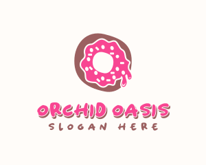 Doughnut Icing Letter O logo design