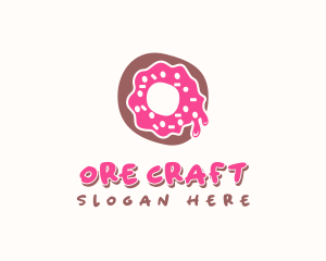 Doughnut Icing Letter O logo design