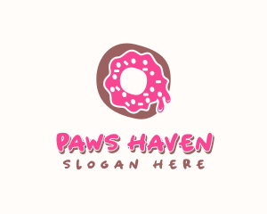 Doughnut Icing Letter O logo design