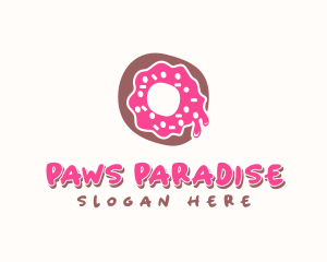 Doughnut Icing Letter O logo design