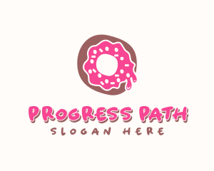 Doughnut Icing Letter O logo design