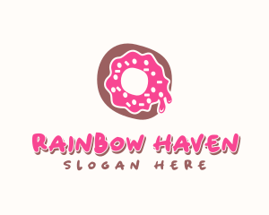 Doughnut Icing Letter O logo design