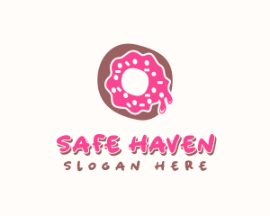 Doughnut Icing Letter O logo design