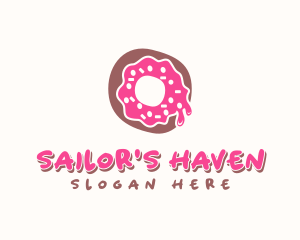 Doughnut Icing Letter O logo design