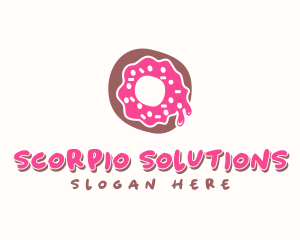 Doughnut Icing Letter O logo design