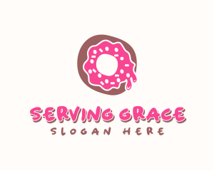 Doughnut Icing Letter O logo design