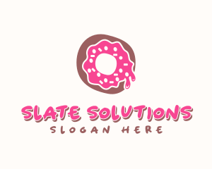 Doughnut Icing Letter O logo design