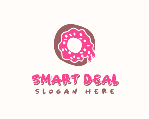 Doughnut Icing Letter O logo design