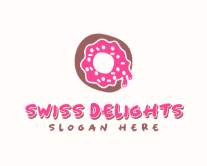 Doughnut Icing Letter O logo design