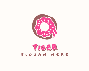 Doughnut Icing Letter O logo design