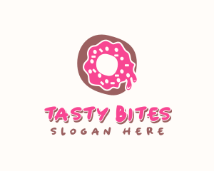 Eat - Doughnut Icing Letter O logo design