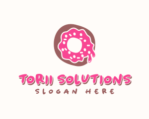 Doughnut Icing Letter O logo design