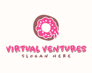 Doughnut Icing Letter O logo design